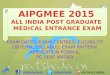 AIPGMEE 2015 Entrance Exam Dates|Government Medical Colleges