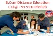 Bcom distance education
