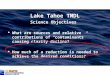 Lake Tahoe TMDL Science Objectives