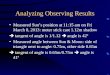 Analyzing Observing Results
