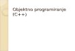 Objektno programiranje (C++)