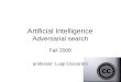 Artificial Intelligence Adversarial search