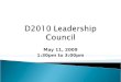D2010 Leadership Council