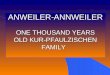 ANWEILER-ANNWEILER ONE THOUSAND YEARS OLD KUR-PFAULZISCHEN FAMILY