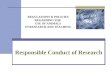 REGULATIONS & POLICIES REGARDING THE  USE OF ANIMALS IN RESEARCH AND TEACHING