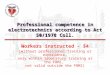 Professional competence in electrotechnics according to Act 50/1978 Coll
