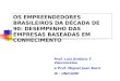 OS EMPREENDEDORES BRASILEIROS DA DÉCADA DE 90: DESEMPENHO DAS EMPRESAS BASEADAS EM CONHECIMENTO