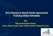 2013 Resource Result Solely Sponsored Training Global Schedule