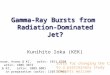 Gamma-Ray Bursts from  Radiation-Dominated Jet?