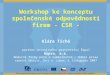 Workshop  ke konceptu společenské odpovědnosti firem - CSR - Klára Tichá