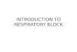 INTRODUCTION TO RESPIRATORY BLOCK