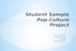 Student Sample Pop Culture Project