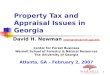 Property Tax and Appraisal Issues in Georgia