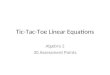 Tic-Tac-Toe Linear Equations