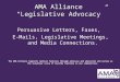 AMA Alliance  “Legislative Advocacy”