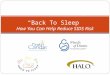 “Back To Sleep” How You Can Help Reduce SIDS Risk