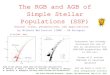 The RGB and AGB of Simple Stellar Populations (SSP)