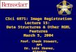 CSci 6971: Image Registration  Lecture 15:   Data Structures & Other RGRL Features March 5, 2004
