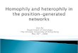 Homophily  and  heterophily  in the position-generated networks
