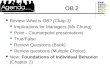 Review  What is OB? (Chap.1) Implications for Managers (Ms Chung)