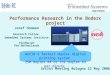 Performance Research in the Boderc project