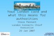 Your London card and what this means for authorities