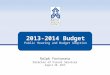 2013-2014 Budget