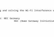 Testing  and  solving  the Wi-Fi  Interference  on  Zigbee Partner: NEC Germany