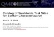 Catalog of Worldwide Test Sites for Sensor Characterization