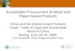 Sustainable Procurement of Wood and Paper-based Products