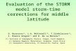 Evaluation of the STORM model storm-time corrections for middle latitude