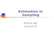 Estimation in Sampling