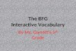 The BFG Interactive Vocabulary