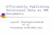 Efficiently Publishing Relational Data as XML Documents