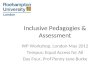 Inclusive Pedagogies & Assessment