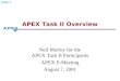 APEX Task II Overview