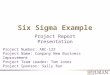 Six Sigma Example