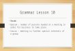 Grammar Lesson  10