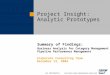 Project Insight:  Analytic Prototypes