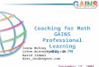 Coaching for Math GAINS Professional Learning Day 2 PM