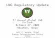 LNG Regulatory Update