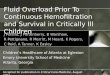 Fluid Overload Prior To Continuous Hemofiltration and Survival in Critically Ill Children