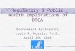 Regulatory & Public Health Implications of DTCA