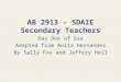 AB 2913 - SDAIE Secondary Teachers