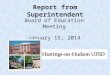 Report from Superintendent