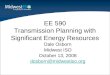 EE 590 Transmission Planning with Significant Energy Resources