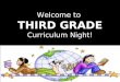Welcome to  THIRD GRADE Curriculum Night!