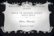 Welcome  to Second/Third  Grade back to school night    2012-2013