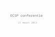 ECSP  conferentie