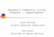Georgia’s Community Living Program  -  Support Options
